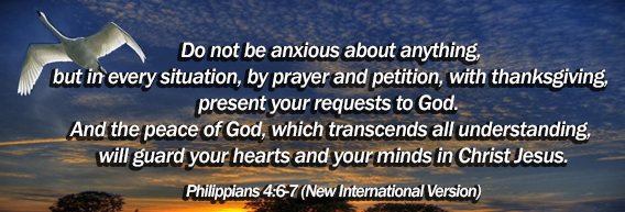 Philippians 4:6 Do not be anxious about anything, but in every situation,  by prayer and petition, with thanksgiving, present your requests to God., New International Version (NIV)